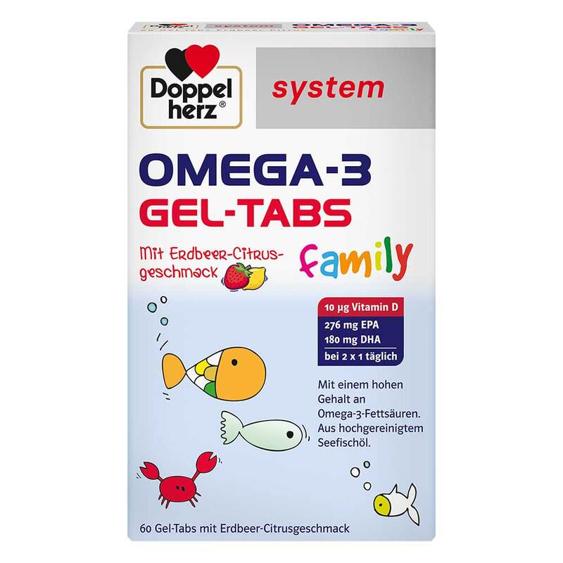 Doppelherz Omega 3 Gel Tabs family Erdb.Cit.system 60 St online